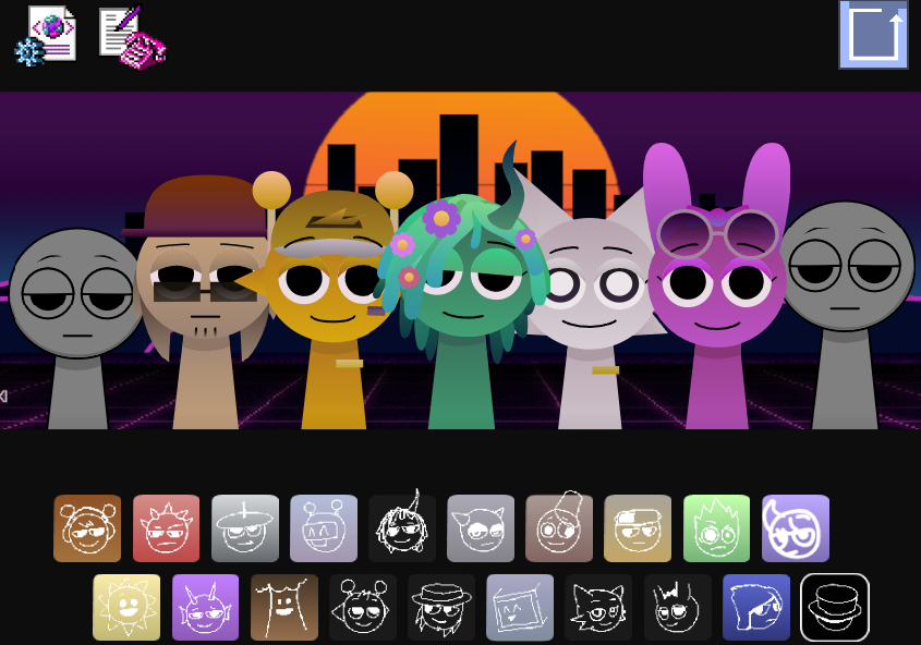 Sprunki Vaporwave  Gameplay